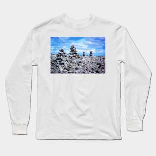 Stone cairns, Aran Islands, Co. Galway, Ireland Long Sleeve T-Shirt